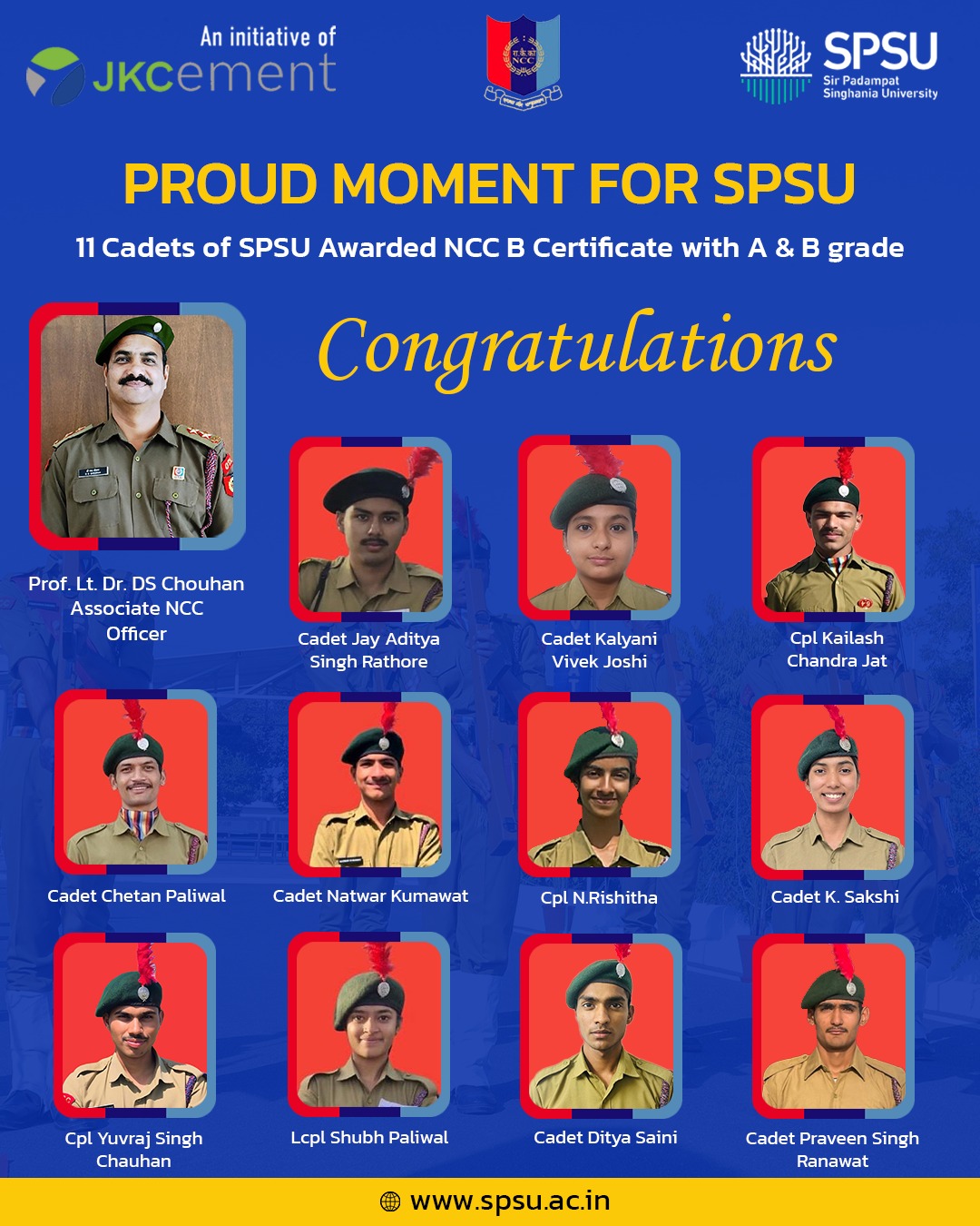  spsu ncc cadets excel in b exam